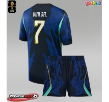 Brazylia Vinicius Junior #7 Koszulka Wyjazdowa dzieci MŚ 2026 Krótki Rękaw (+ krótkie spodenki)